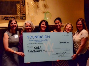 Members of the Circle of Giving (l-r) Cristine Reynaert, Dilys Tosteson Garcia, Mindy Freedman, Tatsinda Cohen, Jill Rosenberg and Melanie Prager. Photo courtesy of Spelling Communications